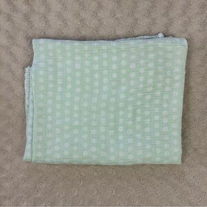 Cloud Island Mint Green White Polka Dots Baby Swaddle Blanket Muslin Thin Cotton